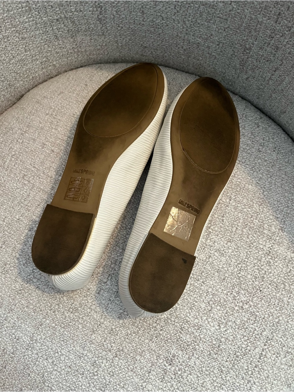 Call It Spring Cream Ribbed Ballet Flats - Picture 3 of 3